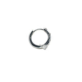 Mini créole fermée argent 925 avec pampille zircon navette