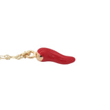 Collier doré piment rouge 42 cm