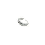 Mini créole fermée striée argent 925 11 mm