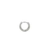 Mini créole fermée striée argent 925 11 mm