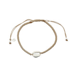 Bracelet cordon cauri argent