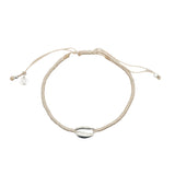 Bracelet cordon cauri argent