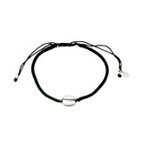 Bracelet cordon cauri argent