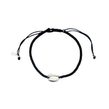 Bracelet cordon cauri argent