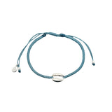 Bracelet cordon cauri argent