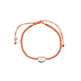 Bracelet cordon cauri argent