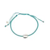 Bracelet cordon cauri argent