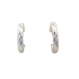 Twisted 925 silver hoop earrings