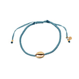 Bracelet cordon cauri doré