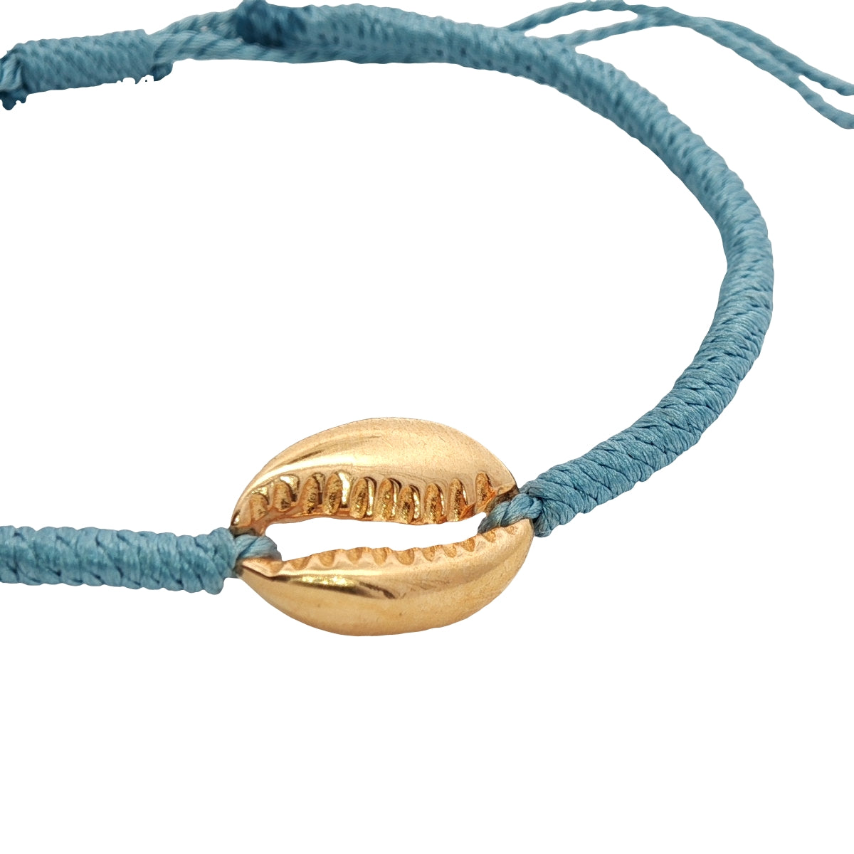 Bracelet cordon cauri doré