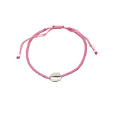 Bracelet cordon cauri argent