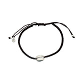 Bracelet cordon cauri argent