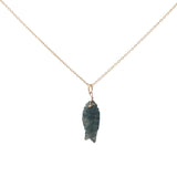 Collier doré poisson en labradorite 42 cm