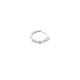 Mini créole fermée argent 925 zircons 13 mm