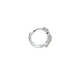 Mini créole fermée argent 925 zircons 13 mm