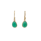 Golden faceted stone earrings