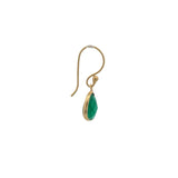 Golden faceted stone earrings