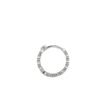 Mini créole fermée argent 925 avec zircons oeil