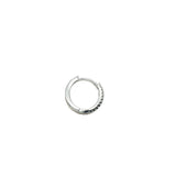 Mini créole fermée argent 925 avec zircons et torsades
