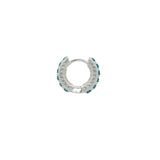 Mini créole fermée avec turquoise et zircons