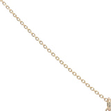 Collier doré piment en émail rouge 42 cm