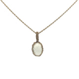 Collier doré Johri bazaar prehnite et fil doré 42 cm