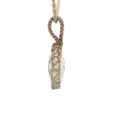 Collier doré Johri bazaar prehnite et fil doré 42 cm