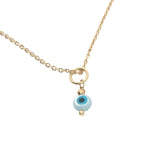 Collier doré oeil rond en nacre 42 cm
