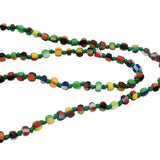 Collier doré perles multicolores poisson bleu 38 cm