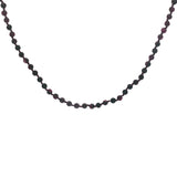 Collier doré perles violines avec noeuds violets 75 cm