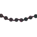 Collier doré perles violines avec noeuds violets 75 cm
