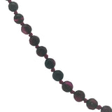 Collier doré perles violines avec noeuds violets 75 cm