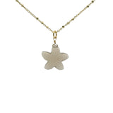 Collier doré étoile de mer et quartz fumé 42cm