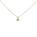 Collier doré petit oeil avec zircon 38 cm