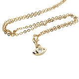 Collier doré oeil zircon 38 cm