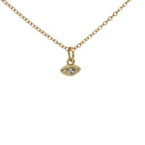 Collier doré oeil zircon 38 cm