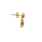 Golden earrings duo pear stones