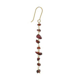 Golden earrings and raw stones
