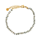 Gold and stone bracelet