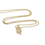 Collier doré trèfle 38 cm
