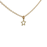 Collier doré étoile évidée 38 cm