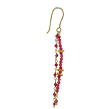 Boucles dorées pendantes Jade rose