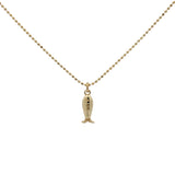 Collier doré poisson 38 cm