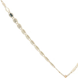 Collier doré quartz fumé avec fleur taillée dans la pierre 42 cm