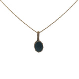 Collier doré Johri bazaar onyx noire et fil doré 42 cm