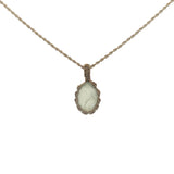 Collier doré Johri bazaar prehnite et fil doré 42 cm