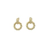 Twisted gold hoop earrings