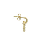Twisted gold hoop earrings