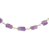 Gold choker with rectangular stones