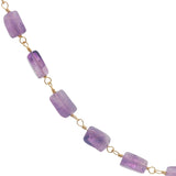 Gold choker with rectangular stones